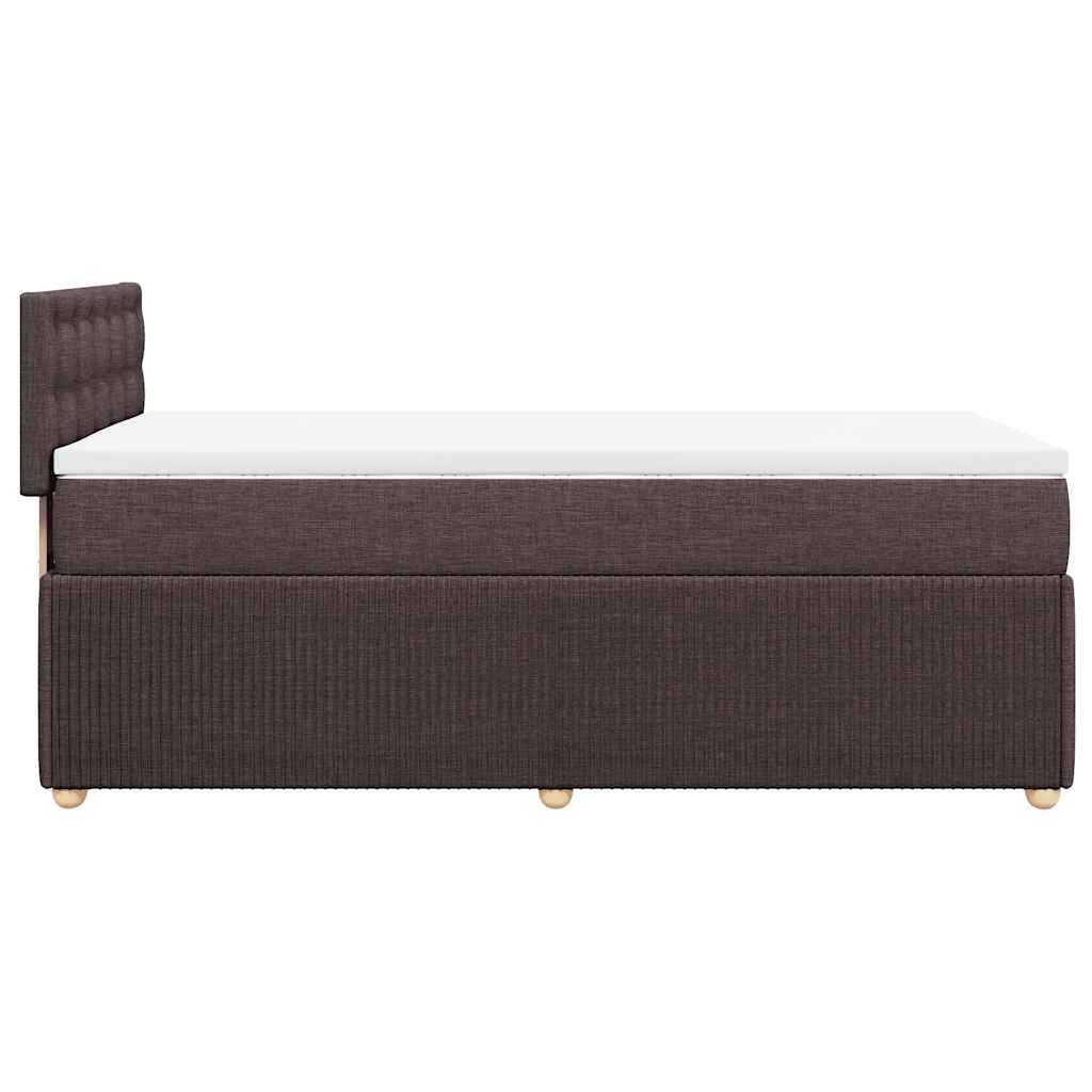 Giroletto a Molle con Materasso Marrone Scuro 90x190cm Tessuto | homemem39