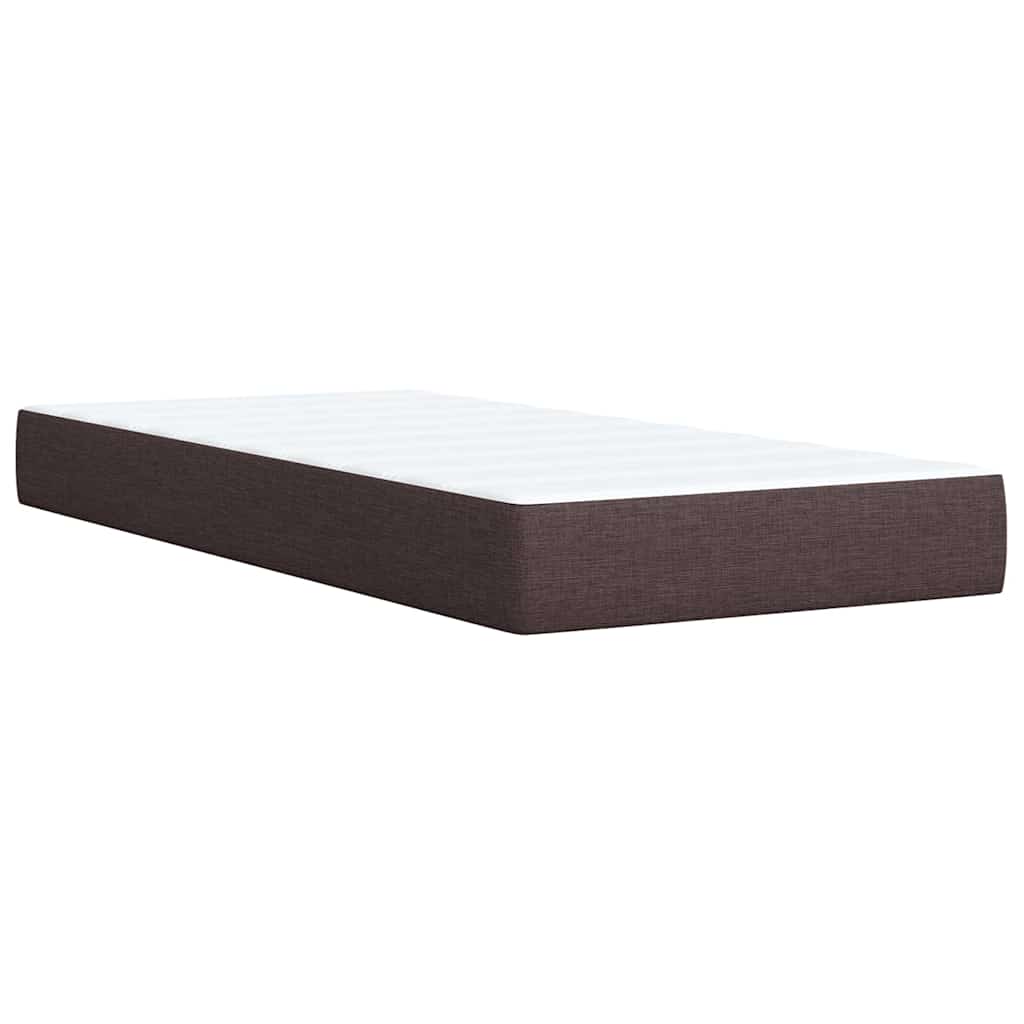 Giroletto a Molle con Materasso Marrone Scuro 90x190cm Tessuto | homemem39