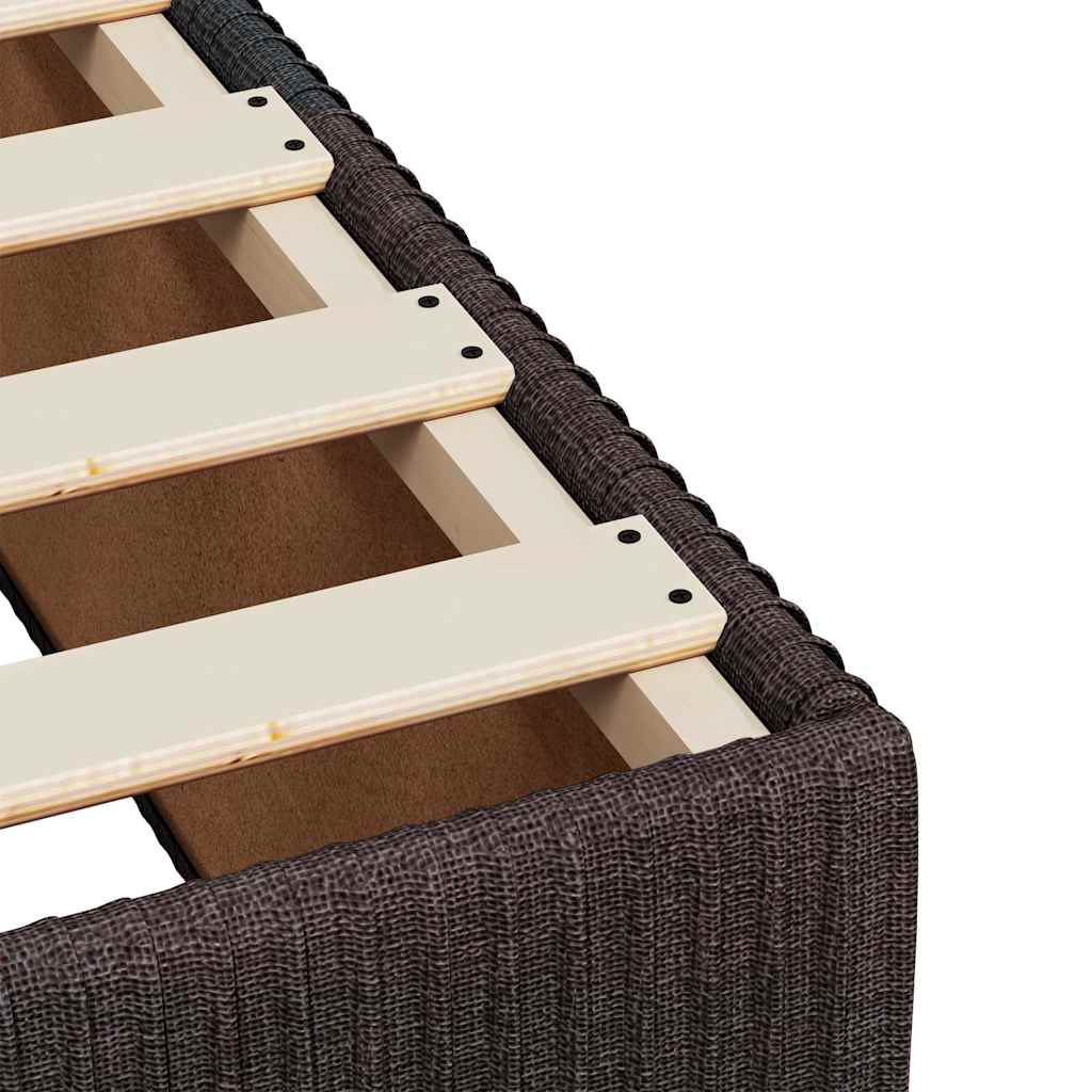 Giroletto a Molle con Materasso Marrone Scuro 90x190cm Tessuto | homemem39