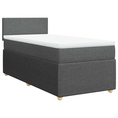 Giroletto a Molle con Materasso Grigio Scuro 90x200 cm Tessuto | homemem39