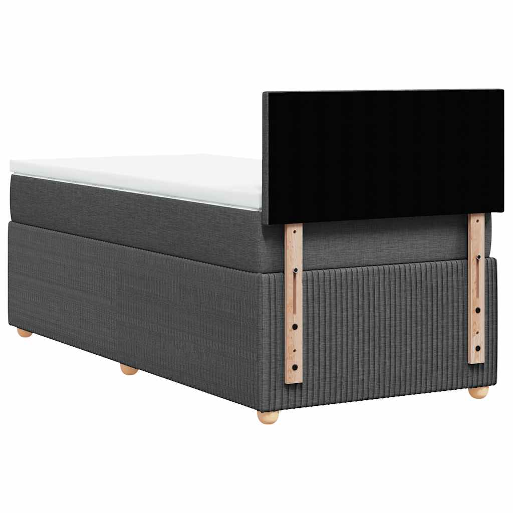 Giroletto a Molle con Materasso Grigio Scuro 90x200 cm Tessuto | homemem39