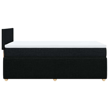 Giroletto a Molle con Materasso Nero 90x200 cm in Tessuto