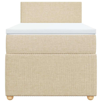 Giroletto a Molle con Materasso Crema 90x200 cm inTessuto