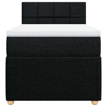 Giroletto a Molle con Materasso Nero 90x200 cm in Tessuto