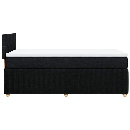 Giroletto a Molle con Materasso Nero 90x200 cm in Tessuto