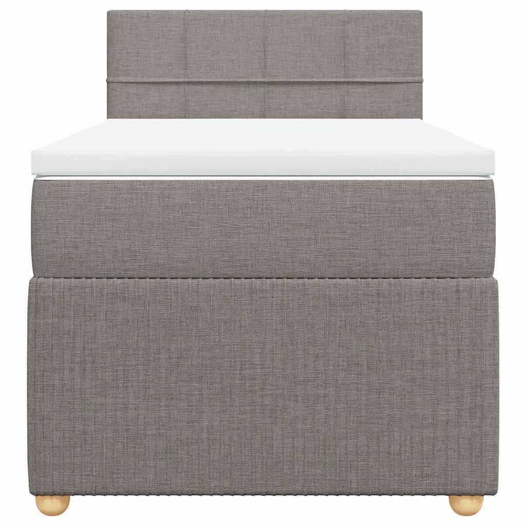 Giroletto a Molle con Materasso Tortora 90x200 cm inTessuto