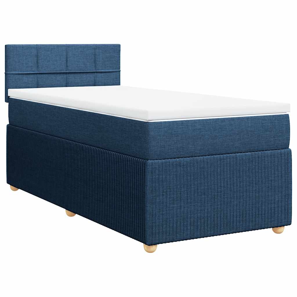 Giroletto a Molle con Materasso Blu 90x200 cm inTessuto | homemem39