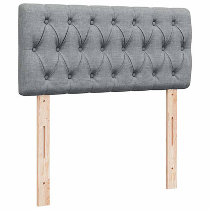 Giroletto a Molle con Materasso Grigio Chiaro 90x200 cm Tessuto