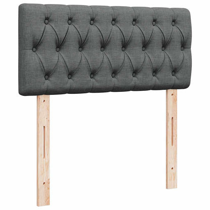 Giroletto a Molle con Materasso Grigio Scuro 90x200 cm Tessuto | homemem39