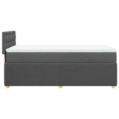 Giroletto a Molle con Materasso Grigio Scuro 90x200 cm Tessuto | homemem39