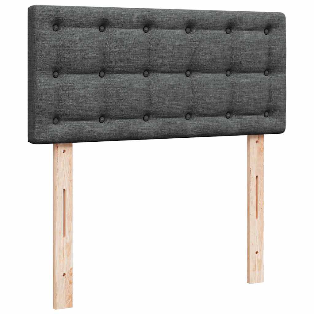 Giroletto a Molle con Materasso Grigio Scuro 90x200 cm Tessuto | homemem39