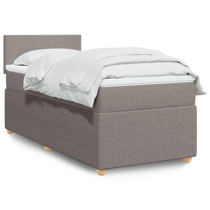 Giroletto a Molle con Materasso Tortora 100x200 cm in Tessuto | homemem39