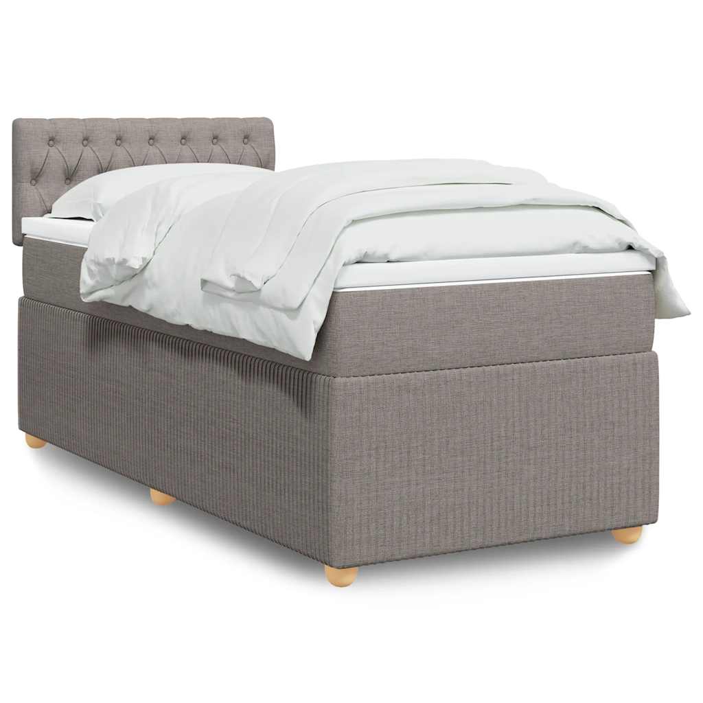 Giroletto a Molle con Materasso Tortora 100x200 cm in Tessuto | homemem39