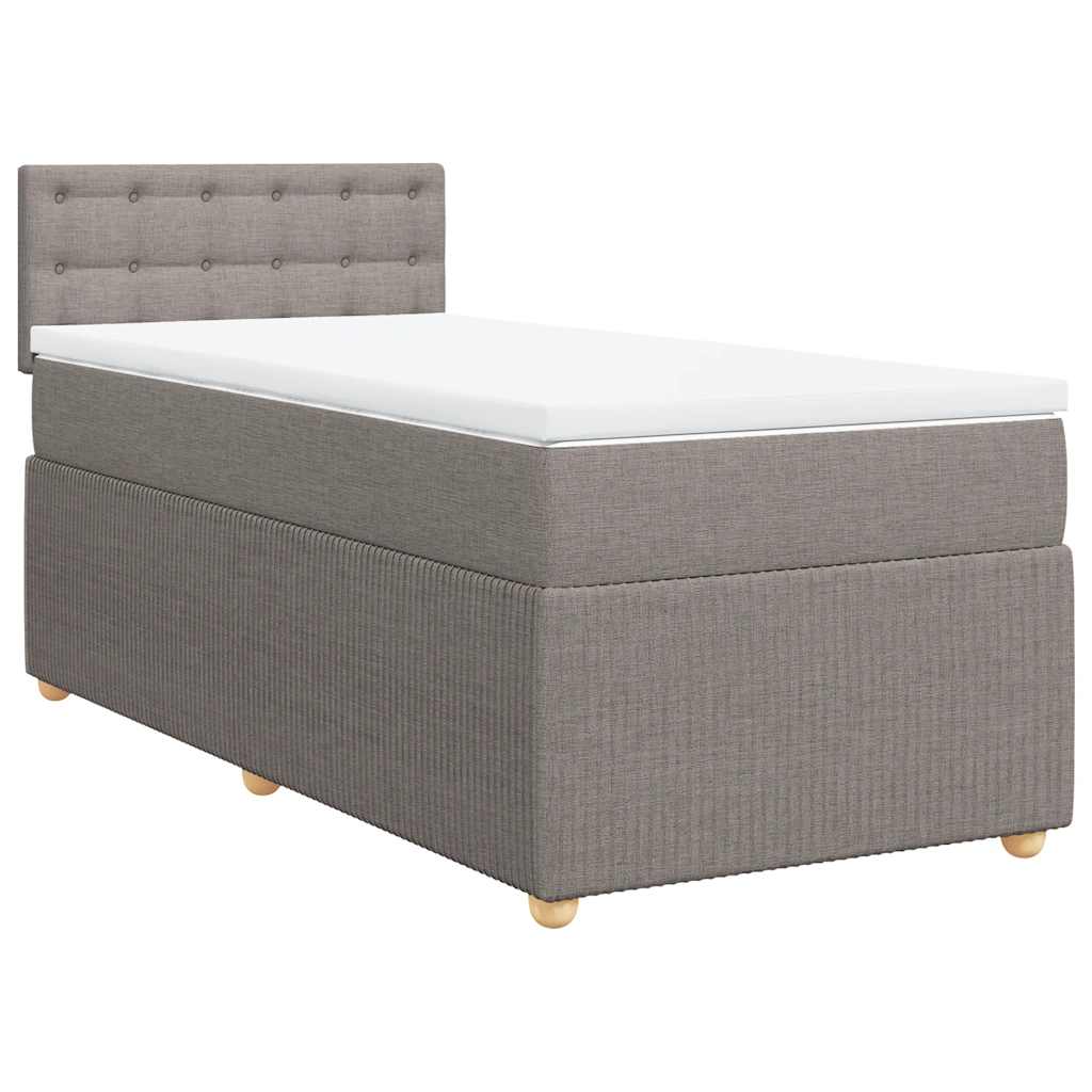 Giroletto a Molle con Materasso Tortora 100x200 cm in Tessuto | homemem39