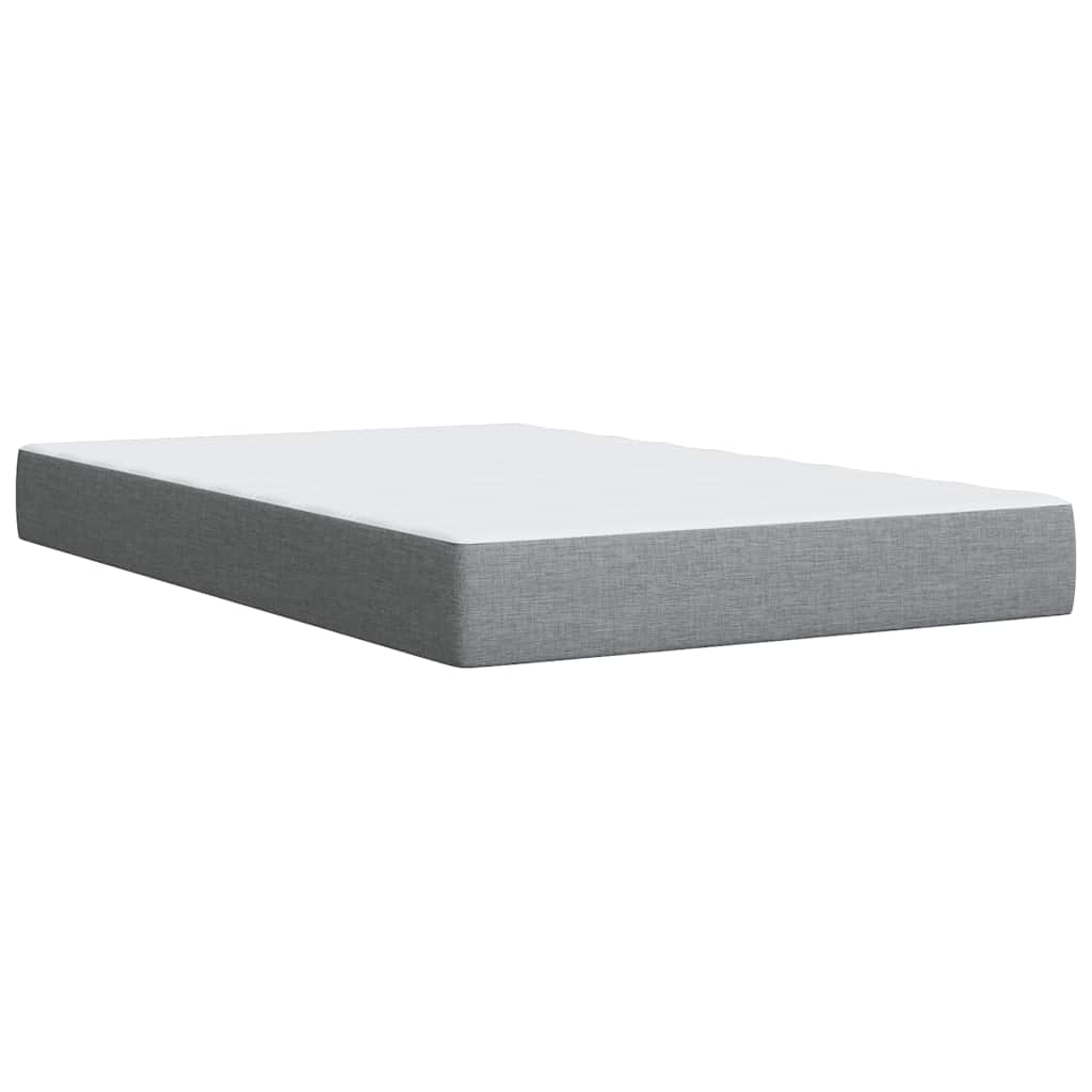 Giroletto a Molle con Materasso Grigio Chiaro 120x190cm Tessuto | homemem39