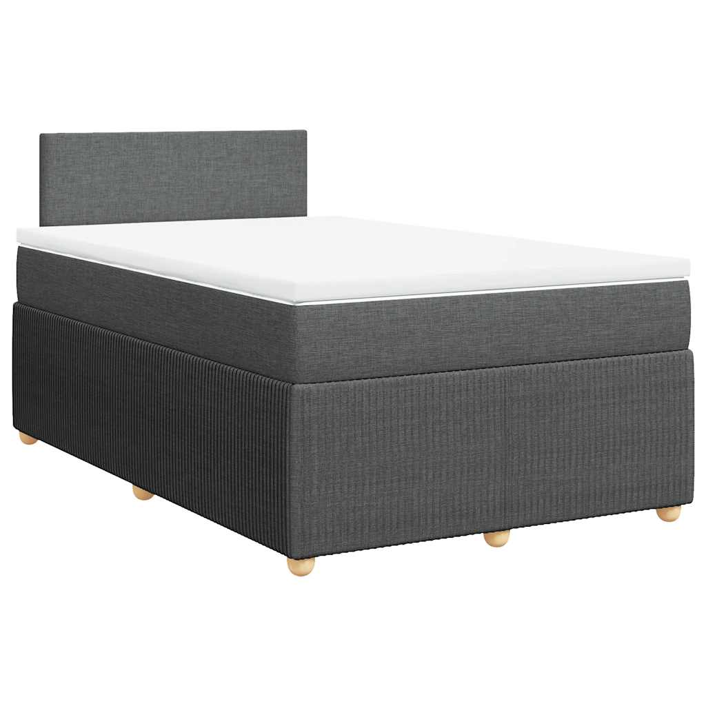 Giroletto a Molle con Materasso Grigio Scuro 120x190cm Tessuto | homemem39