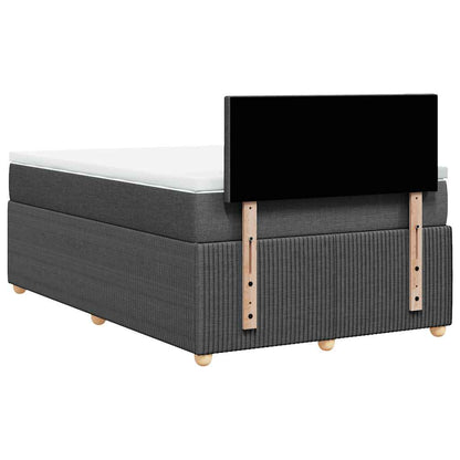 Giroletto a Molle con Materasso Grigio Scuro 120x190cm Tessuto | homemem39