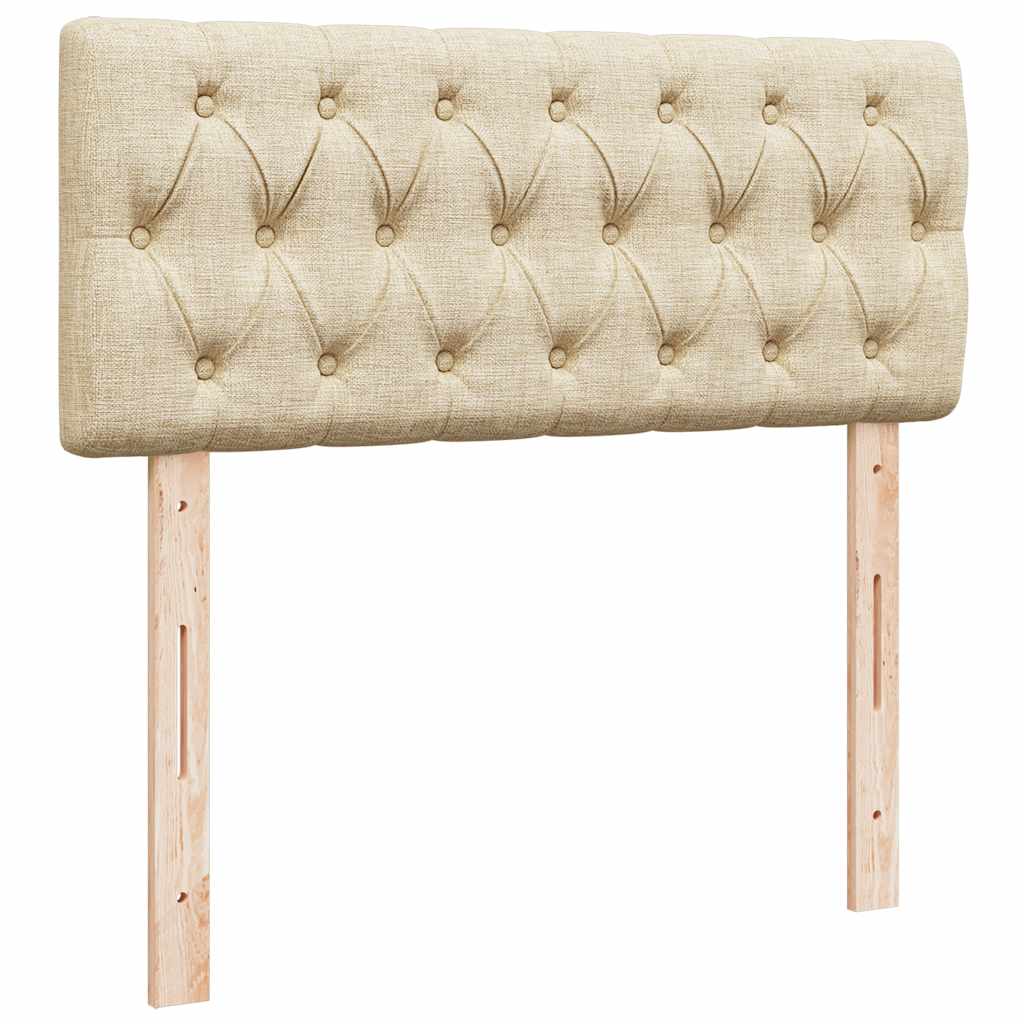 Giroletto a Molle con Materasso Crema 120x190 cm in Tessuto