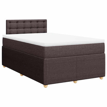 Giroletto a Molle con Materasso Marrone Scuro 120x190cm Tessuto | homemem39