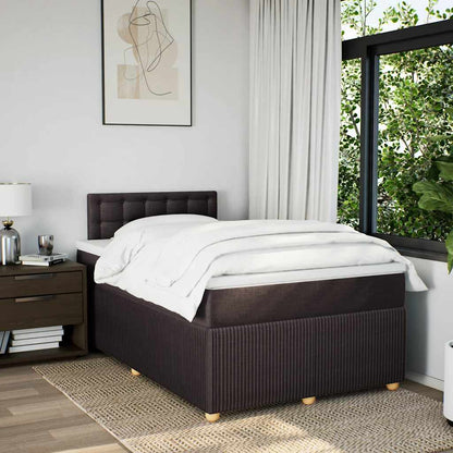 Giroletto a Molle con Materasso Marrone Scuro 120x190cm Tessuto | homemem39
