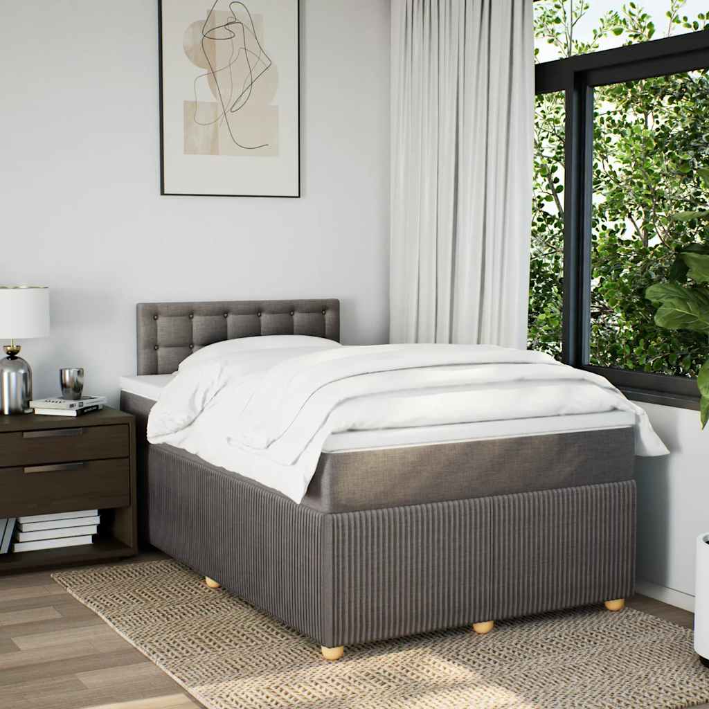Giroletto a Molle con Materasso Tortora 120x190 cm in Tessuto | homemem39