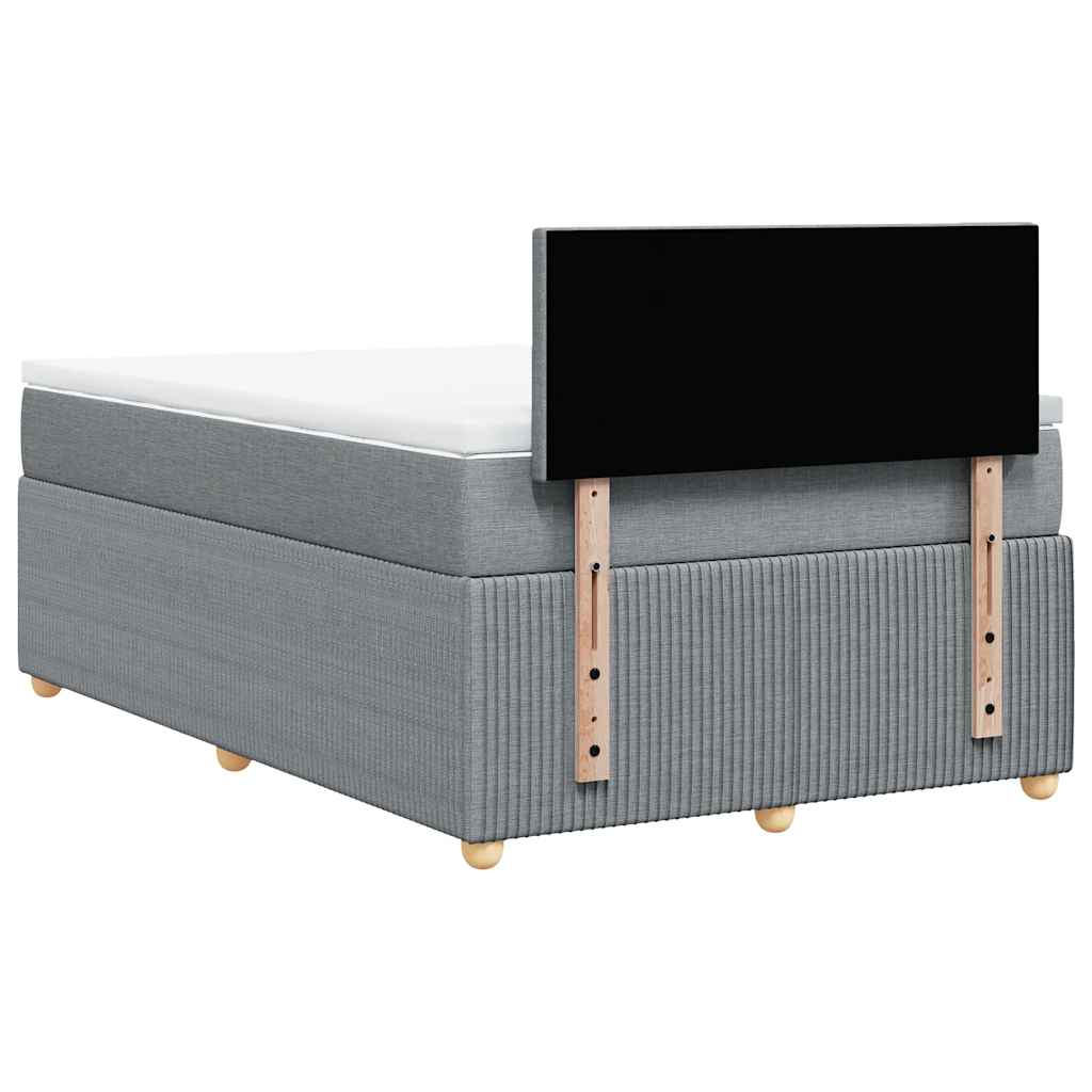 Giroletto a Molle con Materasso Grigio Chiaro 120x200cm Tessuto | homemem39