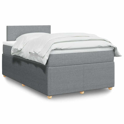 Giroletto a Molle con Materasso Grigio Chiaro 120x200cm Tessuto | homemem39