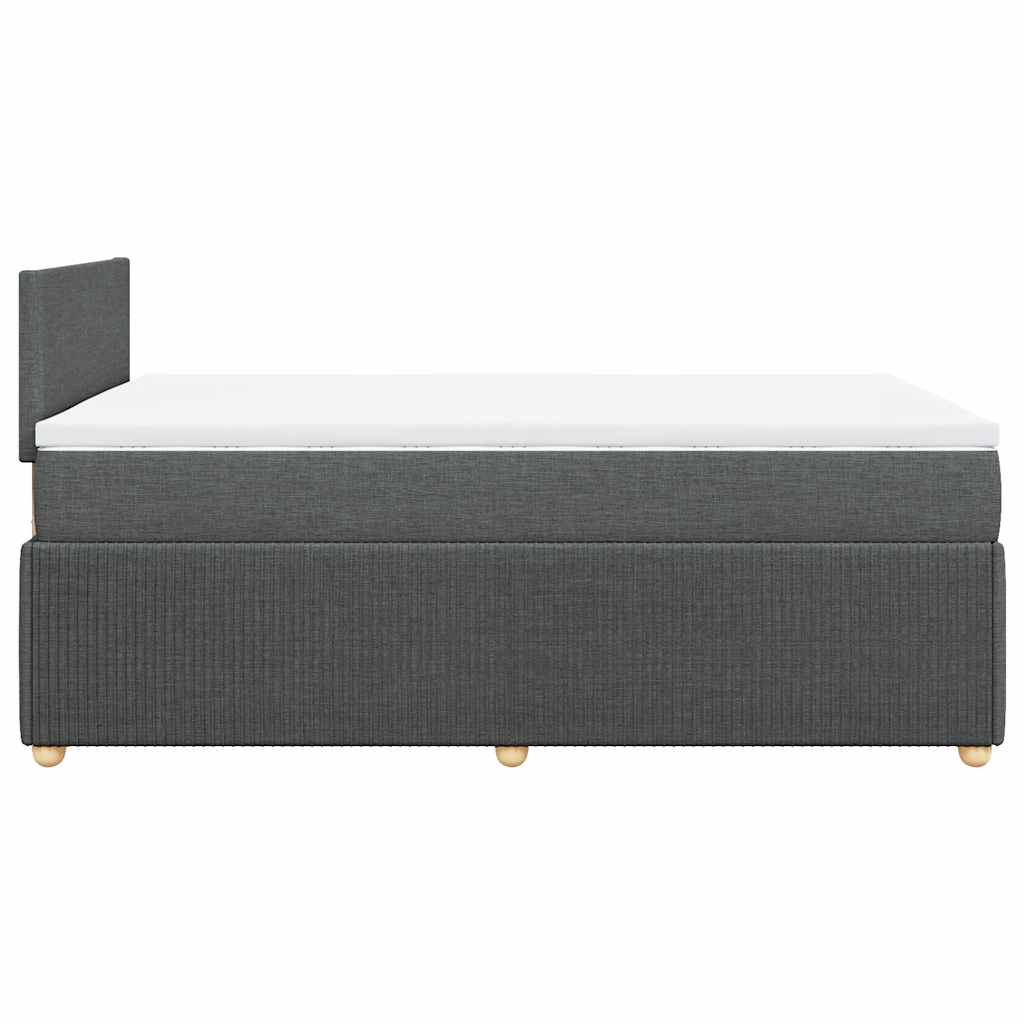 Giroletto a Molle con Materasso Grigio Scuro 120x200 cm Tessuto | homemem39