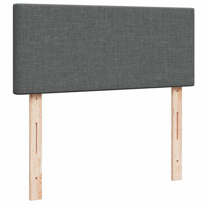 Giroletto a Molle con Materasso Grigio Scuro 120x200 cm Tessuto | homemem39