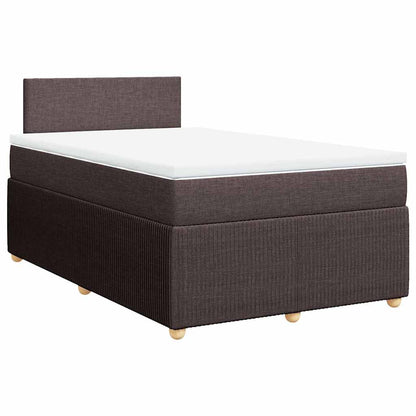 Giroletto a Molle con Materasso Marrone Scuro 120x200cm Tessuto | homemem39