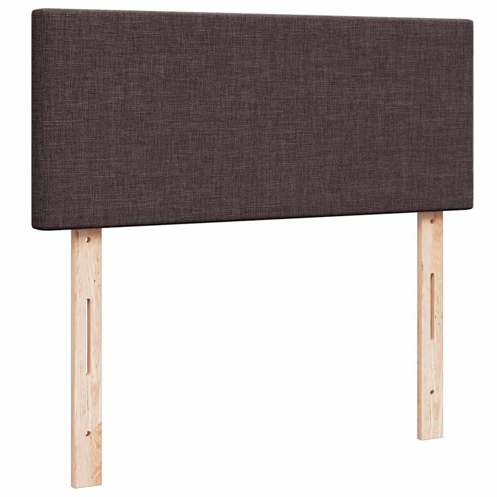 Giroletto a Molle con Materasso Marrone Scuro 120x200cm Tessuto | homemem39