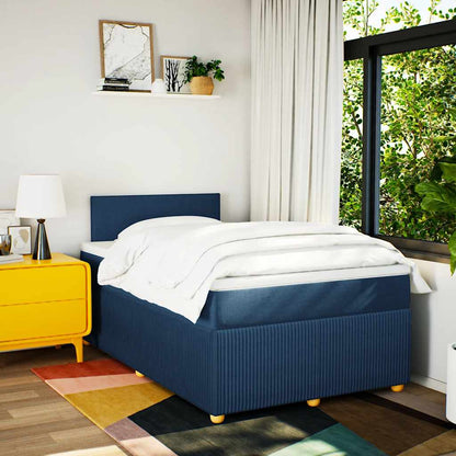 Giroletto a Molle con Materasso Blu 120x200 cm in Tessuto | homemem39