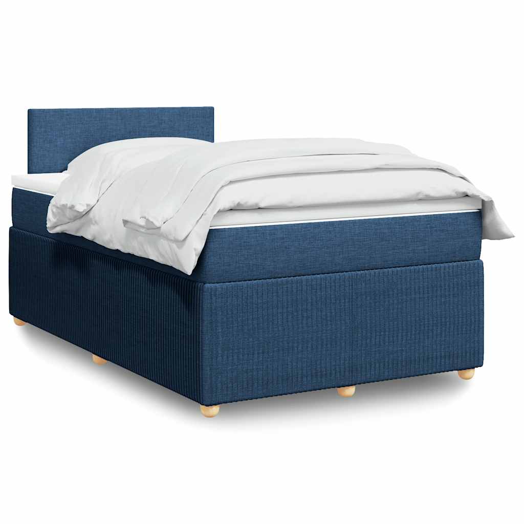 Giroletto a Molle con Materasso Blu 120x200 cm in Tessuto | homemem39