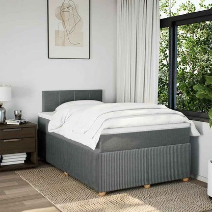 Giroletto a Molle con Materasso Grigio Scuro 120x200 cm Tessuto | homemem39