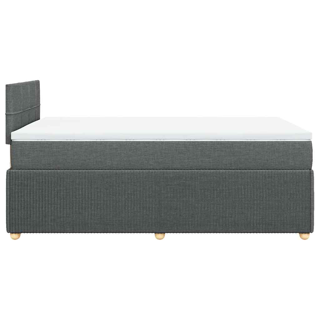 Giroletto a Molle con Materasso Grigio Scuro 120x200 cm Tessuto | homemem39