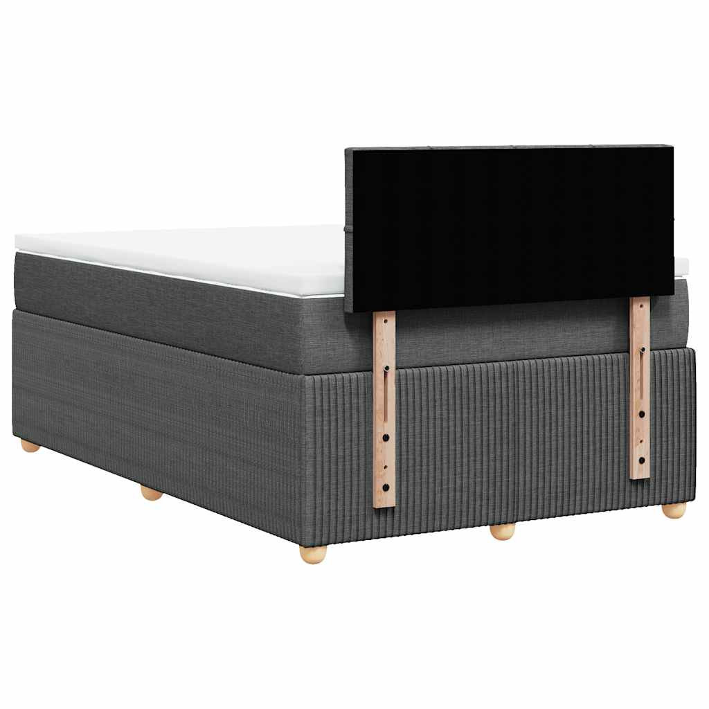 Giroletto a Molle con Materasso Grigio Scuro 120x200 cm Tessuto | homemem39