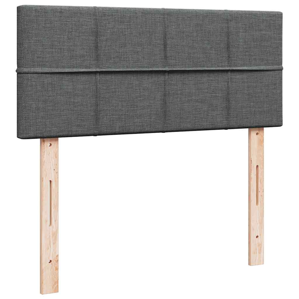 Giroletto a Molle con Materasso Grigio Scuro 120x200 cm Tessuto | homemem39