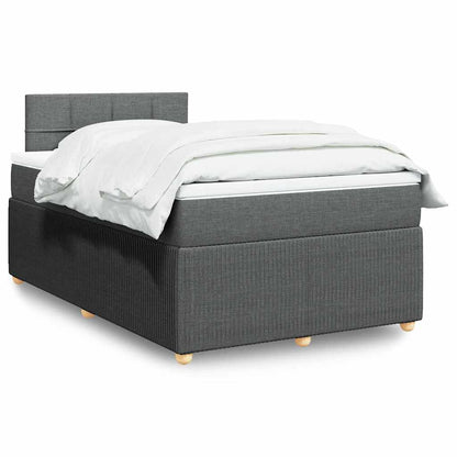 Giroletto a Molle con Materasso Grigio Scuro 120x200 cm Tessuto | homemem39