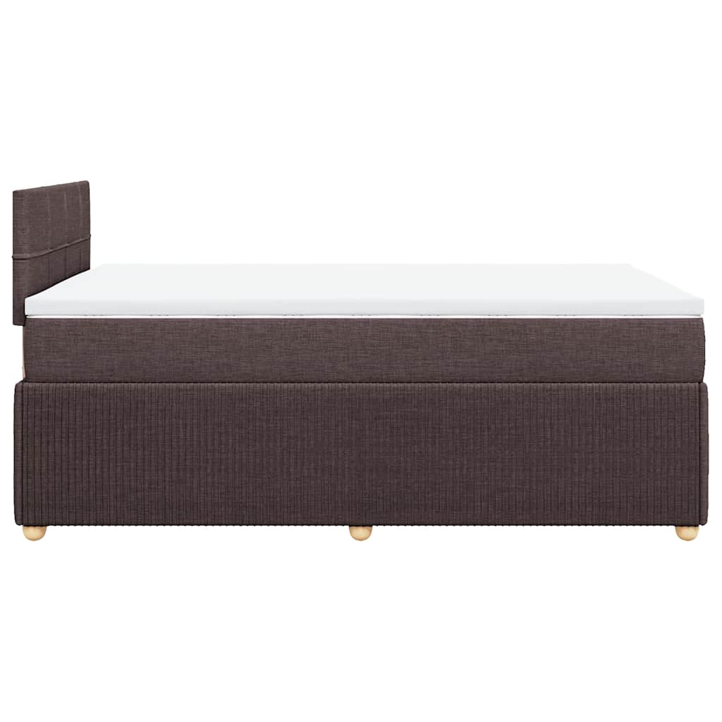 Giroletto a Molle con Materasso Marrone Scuro 120x200cm Tessuto | homemem39