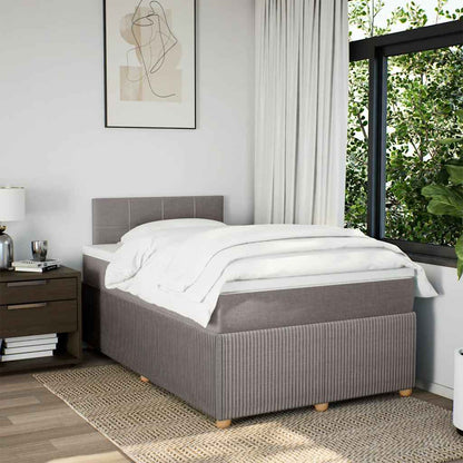 Giroletto a Molle con Materasso Tortora 120x200 cm in Tessuto | homemem39
