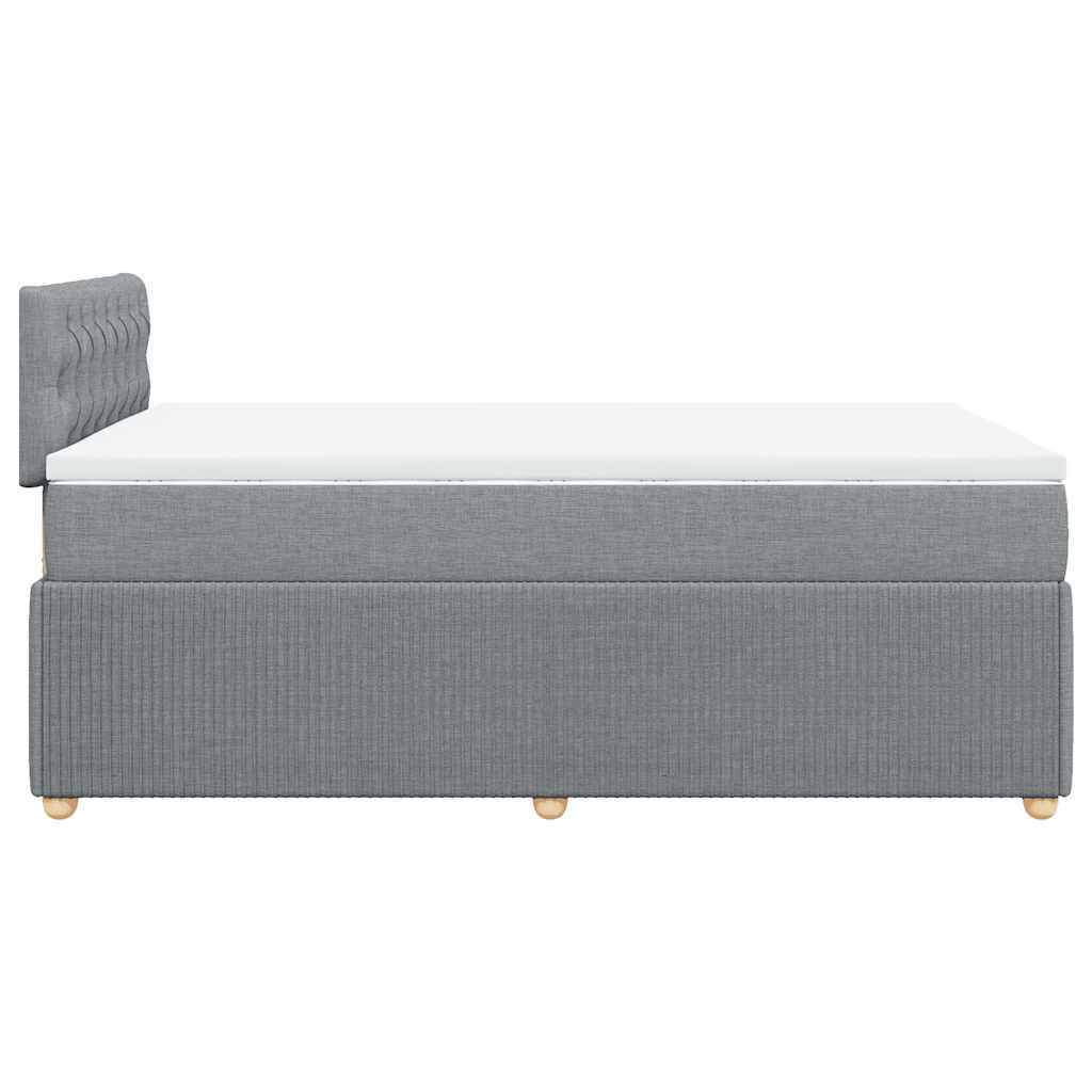 Giroletto a Molle con Materasso Grigio Chiaro 120x200cm Tessuto | homemem39