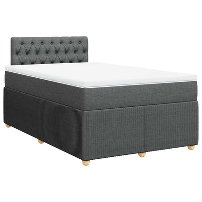 Giroletto a Molle con Materasso Grigio Scuro 120x200 cm Tessuto | homemem39
