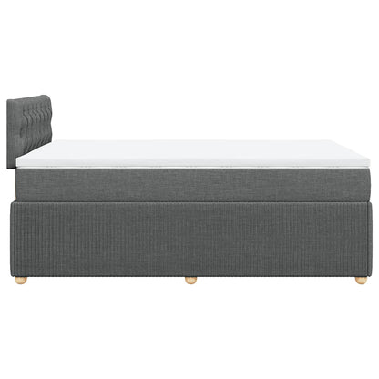 Giroletto a Molle con Materasso Grigio Scuro 120x200 cm Tessuto | homemem39