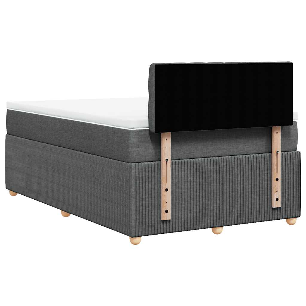 Giroletto a Molle con Materasso Grigio Scuro 120x200 cm Tessuto | homemem39