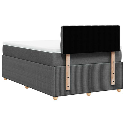 Giroletto a Molle con Materasso Grigio Scuro 120x200 cm Tessuto | homemem39
