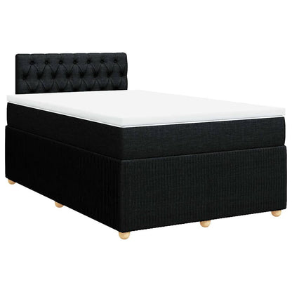 Giroletto a Molle con Materasso Nero 120x200 cm in Tessuto | homemem39