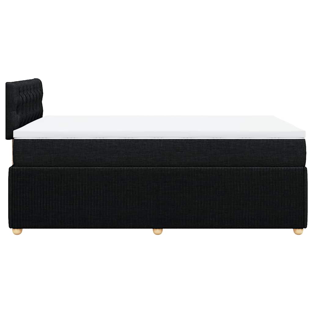Giroletto a Molle con Materasso Nero 120x200 cm in Tessuto | homemem39