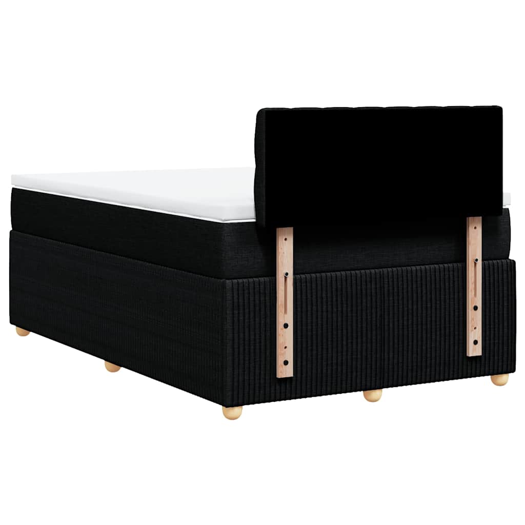 Giroletto a Molle con Materasso Nero 120x200 cm in Tessuto | homemem39
