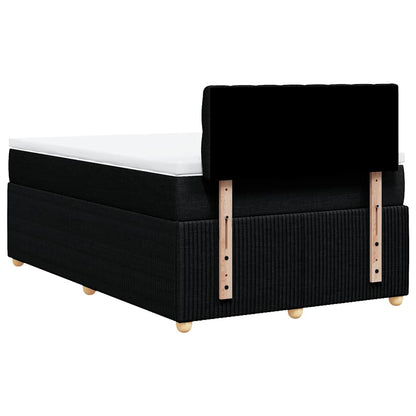 Giroletto a Molle con Materasso Nero 120x200 cm in Tessuto | homemem39