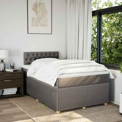 Giroletto a Molle con Materasso Tortora 120x200 cm in Tessuto | homemem39